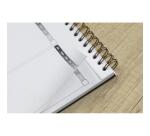 My.weekly.planner Age Bag cahier reliure intégrale en-tête 29,7x17 cm 120 pages détachables Semainier de bureau non daté et réglure DOT au verso - Tabac