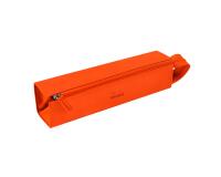Rhodiarama trousse plumier simili cuir italien 23x5x5 cm - Tangerine