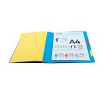 Trieur HARMONIKA® à fenêtres avec élastiques véritable carte lustrée 6 compartiments