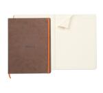 Rhodiarama cahier souple A4+ 160 pages ligné papier ivoire 90g - Chocolat
