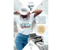 PAPIER TRANSFERT, Pochette de 5 feuilles 130g/m2 au format 21x29,7cm