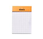Bloc agrafé Rhodia N°10 5,2x7,5 cm 80 feuillets petits carreaux 5x5 80g - Orange