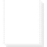 "1000 feuilles de listing autocopiantes blanc 240x11"" 3plis Bandes Caroll Détachables" - Blanc