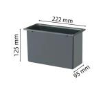 Compartiments Ecologic pour poubelles de bureau - Gris anthracite