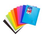 Cahier piqué Koverbook 24x32cm 48 pages petits carreaux couverture polypropylène transparent - Assortis