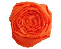 PAPIER CRÉPON, Paquet de 10 feuilles pliées 60% au format 2,50x0,50m - Orange