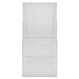 Clasificador de pared - A4 Vertical - 3 compartimientos - 17,5x23,8x50,4 cm - 175x238x504 mm - Cristal