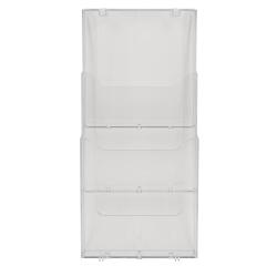Clasificador de pared - A4 Vertical - 3 compartimientos - 17,5x23,8x50,4 cm - 175x238x504 mm - Cristal