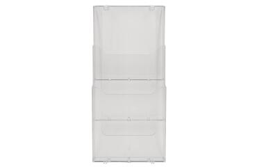 Clasificador de pared - A4 Vertical - 3 compartimientos - 17,5x23,8x50,4 cm - 175x238x504 mm - Cristal