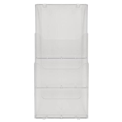 Clasificador de pared - A4 Vertical - 3 compartimientos - 17,5x23,8x50,4 cm - 175x238x504 mm - Cristal