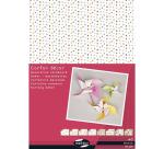 CARTON DÉCOR, Paquet de 40 feuilles 160g/m2 au format 25x35cm - Gribouillage - Multicolore