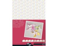 CARTON DÉCOR, Paquet de 40 feuilles 160g/m2 au format 25x35cm - Gribouillage - Multicolore