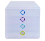 Module de classement Pop-Box 4 tiroirs Chromaline - Couleurs assorties