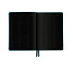 Rhodiarama Goalbook Creation rembordé rigide A5 160 pages papier Maya noir lisse dot 120g avec élastique - Paon