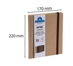 Carnet Nature 220x170, 192 pages lignées - Marron