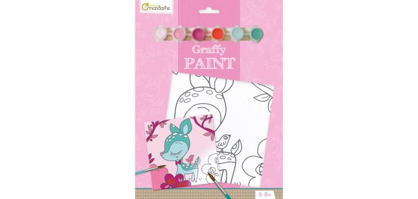 Graffy Paint, Faon, 20x20 cm - Rose