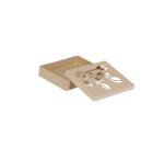 Boîte végétale rectangle 15x12x3cm - Kraft