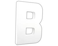 Lettre B 20,5cm - Blanc