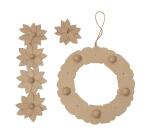 Couronne de fleurs 2x29x29cm - Kraft