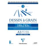 Dessin à Grain bloc spiralé 30F A3 180g