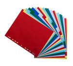 Separadores Separadores con pestañas impresas Polipropileno 12/100º - Surtidos brillantes - Colores surtidos vivos