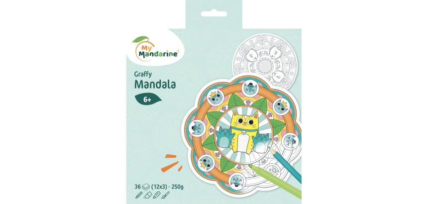 Graffy Pop Mandala, Animaux - Bleu