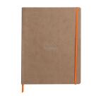 Rhodia Softcover Notebook - A4+ - Lined with Margin- 80 Sheets - 90gsm - Taupe