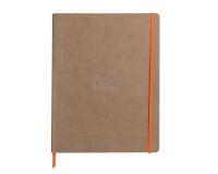 Rhodiarama cahier souple A4+ 160 pages ligné papier ivoire 90g - Taupe