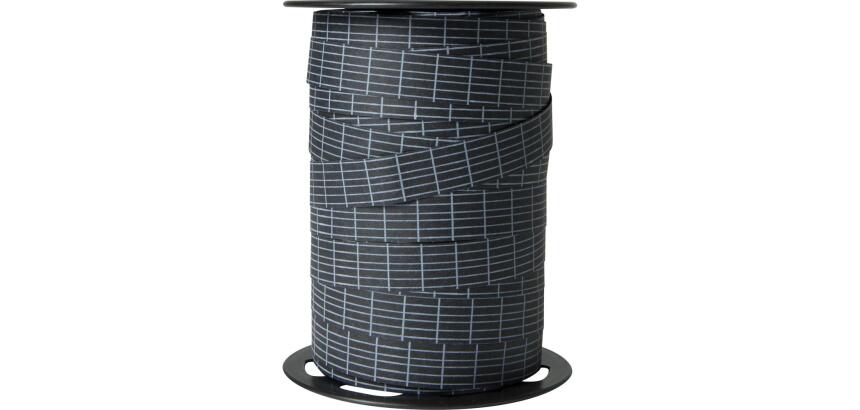 Bolduc bobine écriture noir 100mx15mm - Noir