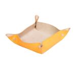 Rhodiarama vide-poche réversible simili cuir italien 12x12x4,5 cm - Beige