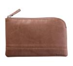 Rhodiarama pochette zippée en simili cuir - taille S (11x17 cm) - Chocolat