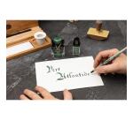 Encre 350 à paillettes dorées et argentées 15ml  - Vert Atlantide