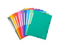Elasticated folder without flap 400gsm hard glazed mottled premium pressboard- A4 size - Assorted colours