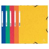 3-flap folder with elastic straps 355 gsm hard glazed mottled pressboard - A4 size