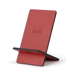 Rhodiarama support pour téléphone mobile simili cuir italien 13x8x8,5 cm - Nacarat