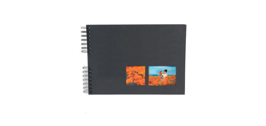 Album photo à spirales 50 pages noires Milano - Noir