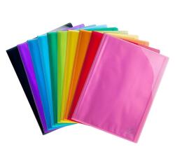Portalistino Iderama PP polipropilene flessibile glossy, 20 buste liscio - A4 - Colori assortiti