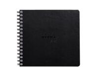 Rhodia Touch Mixed Media Book, papier Paint'On extra-blanc 250g - 15x15 cm, 64 pages - Noir