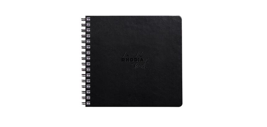 Rhodia Touch Mixed Media Book, papier Paint'On extra-blanc 250g - 15x15 cm, 64 pages - Noir