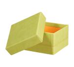 Rhodiarama set 5 boîtes gigognes simili cuir italien 44x34x16 cm - Anis