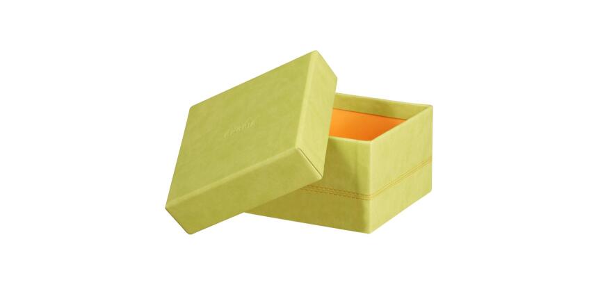 Rhodiarama set 5 boîtes gigognes simili cuir italien 44x34x16 cm - Anis