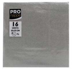Servilletas de guata de 2 capas 33x33 cm - Plata