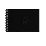 Rhodia Touch Watercolor Book, papier grain fin 100% coton 300g - A6 paysage, 40 pages - Noir