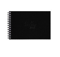 Rhodia Touch Watercolor Book, papier grain fin 100% coton 300g - A6 paysage, 40 pages - Noir