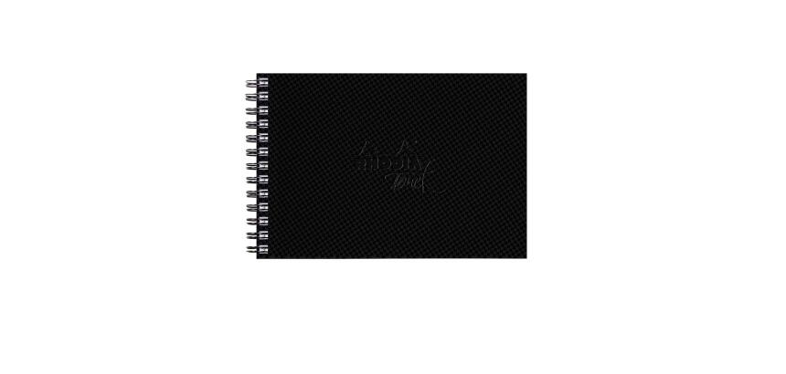 Rhodia Touch Watercolor Book, papier grain fin 100% coton 300g - A6 paysage, 40 pages - Noir
