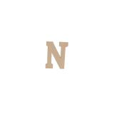 Lettre N kraft 20cm - Kraft