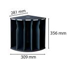 THE CORNER sorter 5comp. black/mousegrey - Black/ Grey