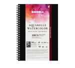 Rhodia Touch Watercolor Book, papier 100% coton grain satiné 300g - A4 portrait, 40 pages - Noir