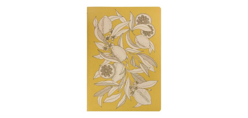 Jardin des Sens, Cahier piqué cousu fil A4 21 x 29,7 cm, 96 pages, ligné + marge, ass.