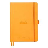 Rhodiarama Goalbook souple A5 240 pages petits carreaux 5x5 papier ivoire 90g - Orange